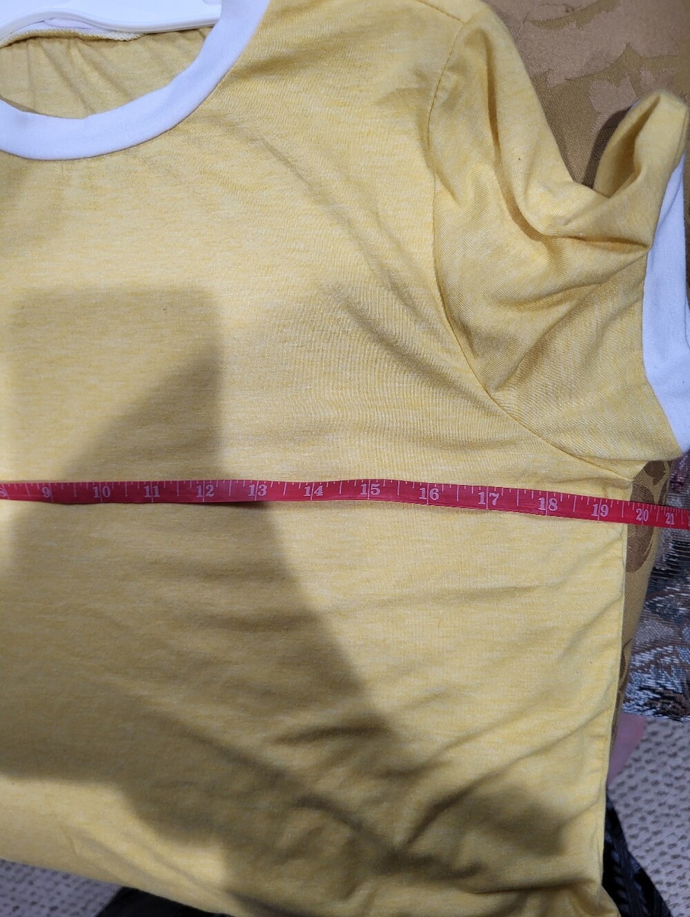 Cheerful Yellow Ringer Tshirt - Picture 3 of 4